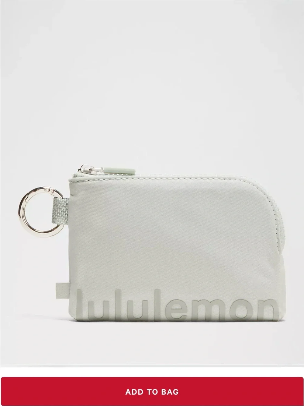 lululemon athletica Red Card Pouch with Silver Clip NWT